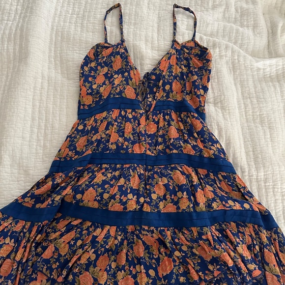 Tularosa orange and blue floral mini dress - Picture 4 of 5